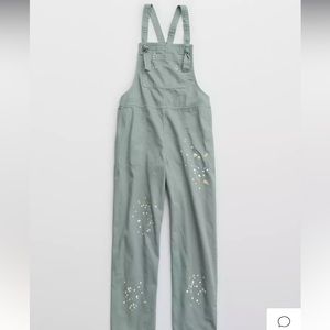 NWT Aerie Work and Play Twill Overalls